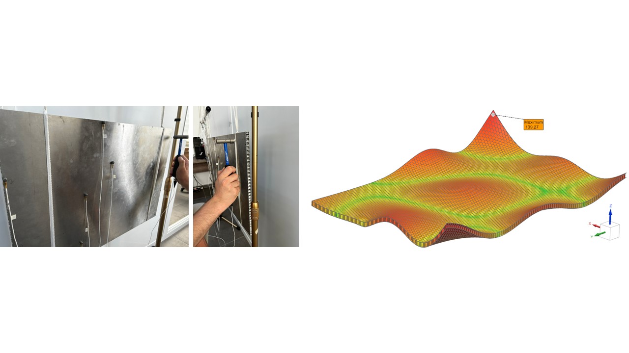 Response of a honeycomb panel - free BCs
