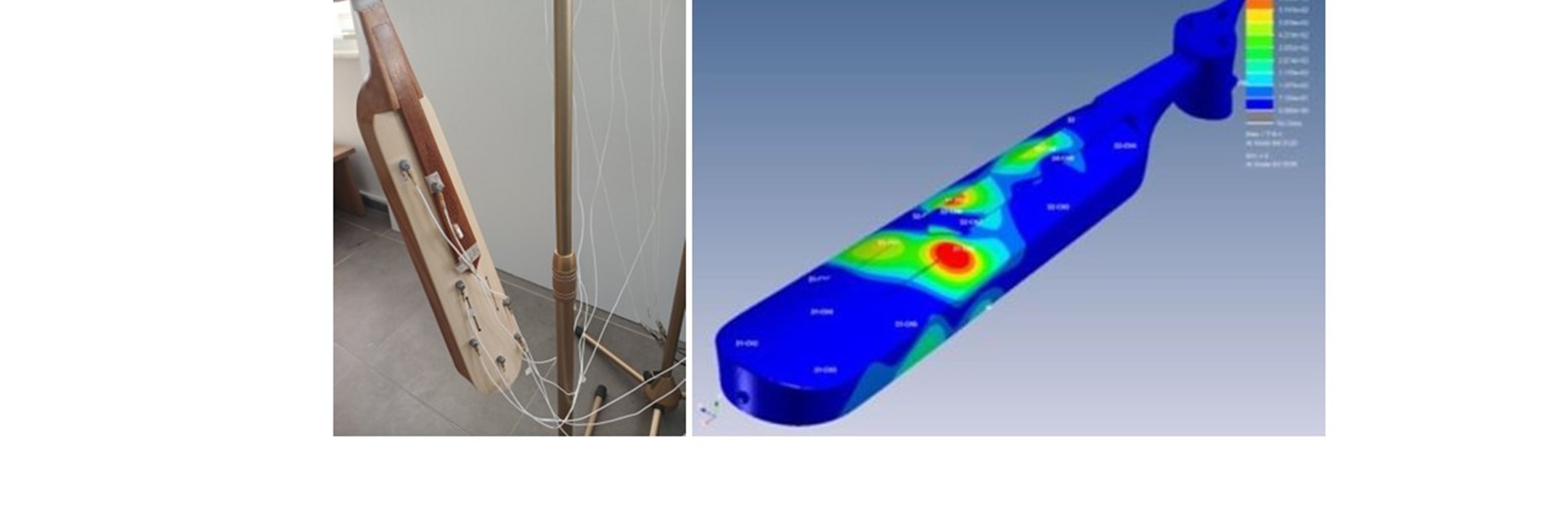 Experimental mode shape of a kemenche